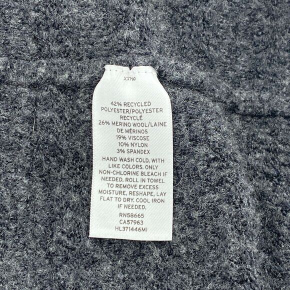 Chelsea 28 Fuzzy Textured Charcoal Gray Open Front Cardigan Sweater Size X-Small - Picture 4 of 4